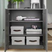 Kapaklı Kulplu Kutu Gri IKEA 25x35x15 cm cm Kulplu Düzenleyici , Organizer Hurç - 3
