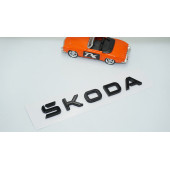 DK Tuning Yeni Nesil Bagaj Siyah ABS Yazı Logo Skoda İle Uyumlu - 4