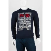 Paris Unisex Pamuklu Slim Fit Sweatshirt Small thumbnail 1