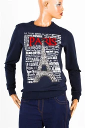 Paris Unisex Pamuklu Slim Fit Sweatshirt Medium thumbnail 6