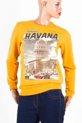 Havana Unisex Pamuklu Slim Fit Sweatshirt Small thumbnail 6