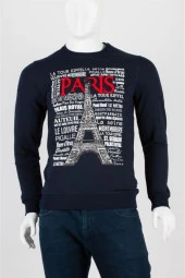 Paris Unisex Pamuklu Slim Fit Sweatshirt Medium thumbnail 4
