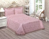 Finezza Tulip Polyester Pamuk Şönil Pudra Yatak örtüsü Çift Kişilik 3 Prç. - 926 - 1