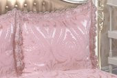 Finezza Tulip Polyester Pamuk Şönil Pudra Yatak örtüsü Çift Kişilik 3 Prç. - 926 - 5