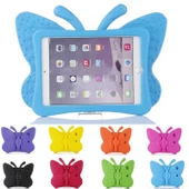 Apple iPad Mini 1 Kelebek Figürlü Silikon Çocuk Tablet Standlı Kılıf - 8