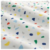 Tek Kişilik Çocuk Nevresim Takımı IKEA Beyaz Çok Renkli Puantiyeli Modern 150x200/50x60 cm - 3