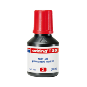 Edding Markör Mürekkebi Permanent Damlalıklı 30 ML Kırmızı T25 - 1