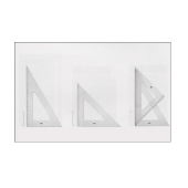 Hatas Öğrenci Gönye Seti 45-60 Derece Plastik 26 CM 0806 - 1