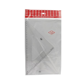 Hatas Öğrenci Gönye Seti 45-60 Derece Plastik 32 CM 0808 - 1