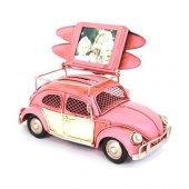 Dekoratif Metal Araba Çerçeveli ve Kumbaralı Biblo Hediyelik thumbnail 1