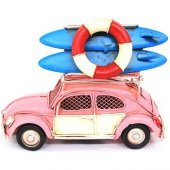 Dekoratif Metal Araba Çerçeveli ve Kumbaralı Biblo Hediyelik thumbnail 2