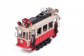 Dekoratif Metal Taksim Tramvay Küçük Vintage Biblo Hediyelik thumbnail 3