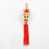 Feng Shui Düğüm Maske Sarı Çin Şans Duvar Süsü - 1