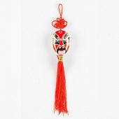 Feng Shui Düğüm Maske Kırmızı Çin Şans Duvar Süsü - 1