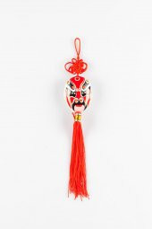Feng Shui Düğüm Maske Kırmızı Çin Şans Duvar Süsü - 2