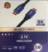 8K Ultra HD 2.1V 7680x4320p Çözünürlük Destekli 5mt Hdmi Kablo - 1