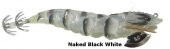 Savage gear 3D Shırımp Egı Jıg 9 cm 23 gr Suni Yem Naked Black White - 1