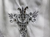 Lale Nakışlı Fiskos Krem Gri 100x100 Cm thumbnail 3