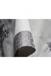 Lale Nakışlı Fiskos Krem Gri 100x100 Cm thumbnail 8