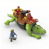 Imaginext Yürüyen Timsah ve Korsan Hook DHH63 Lisanslı Ürün - 1