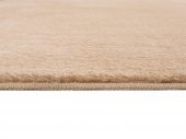 My Evilla Modern Dekoratif Halı Jel Kaymaz Taban Peluş Bej Saçaklı Oval Paspas Takımı 60x100 - 2