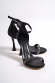 Siyah Tek Bantlı Platform Kadeh Topuklu Abiye Ayakkabı - Yuffy thumbnail 4