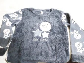 Kadın Lacivert Renk Polar Kumaş 6225 Battal Büyük Beden  Pijama Takımı thumbnail 2