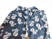 Kadın Lacivert Renk Polar Kumaş 6225 Battal Büyük Beden  Pijama Takımı thumbnail 5