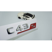 DK Tuning C43S Bagaj Krom Kırmızı ABS 3M 3D Yazı Logo Benz İle Uyumlu - 1