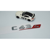 DK Tuning C43S Bagaj Krom Kırmızı ABS 3M 3D Yazı Logo Benz İle Uyumlu - 2