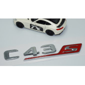 DK Tuning C43S Bagaj Krom Kırmızı ABS 3M 3D Yazı Logo Benz İle Uyumlu - 3