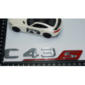 DK Tuning C43S Bagaj Krom Kırmızı ABS 3M 3D Yazı Logo Benz İle Uyumlu - 4