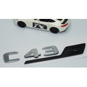 DK Tuning C43S Bagaj Siyah Krom ABS 3M 3D Yazı Logo Benz İle Uyumlu - 3