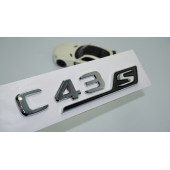 DK Tuning C43S Bagaj Krom Siyah ABS 3M 3D Yazı Logo Benz İle Uyumlu - 1