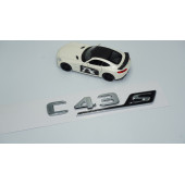 DK Tuning C43S Bagaj Krom Siyah ABS 3M 3D Yazı Logo Benz İle Uyumlu - 2