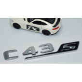 DK Tuning C43S Bagaj Krom Siyah ABS 3M 3D Yazı Logo Benz İle Uyumlu - 3