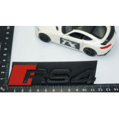 DK Tuning RS4 Siyah Kırmızı 3D Ön Panjur Logo Audi İle Uyumlu thumbnail 2