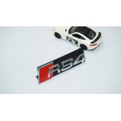 DK Tuning RS4 Gümüş Kırmızı 3D Ön Panjur Logo Audi İle Uyumlu - 2