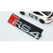 DK Tuning RS4 Gümüş Kırmızı 3D Ön Panjur Logo Audi İle Uyumlu - 3