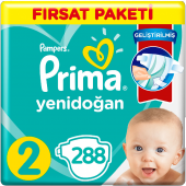 Prima Bebek Bezi 2 Beden Yenidoğan Fırsat Paketi (4*72) 288 Adet - 1
