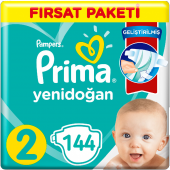 Prima Bebek Bezi 2 Beden Yenidoğan Fırsat Paketi (2*72) 144 Adet - 1