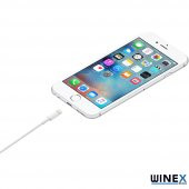 Winex 3A UsbA to Lightning Data Ve Şarj Kablosu Beyaz - 4