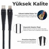Shaza Apple İphone Lightning To Type-C Pd 5A 100W Örgülü Hızlı Şarj Ve Data Kablosu 3 Metre - 5