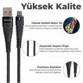 SHAZA USB MİCRO 5A 100W Örgülü Hızlı Şarj ve Data Kablosu 3 Metre - 5