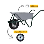 Kanat Mega Galvanizli Demonte El Arabası 0.70 mm Sac - 3