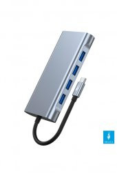Shaza 11in1 USB Type-C Hub Port Adaptör HDMI USB Ethernet PD Girişli - 4