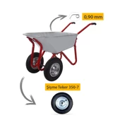 Kanat Plus Galvanizli İki Teker Demonte El Arabası 0.90 mm Sac - 4