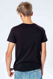 Hooop Baskılı Unisex Çocuk Siyah Tshirt - 2