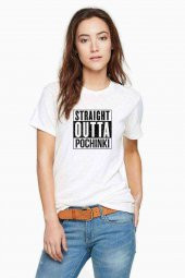 Pubg Straıght Outta Pochınkı Baskılı Beyaz Kadın Tshirt - 1