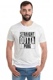 Pubg Straıght Outta Pubg Baskılı Beyaz Erkek Tshirt - 1